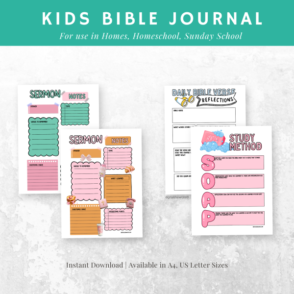 Kids Bible Journal for ages 6‑12