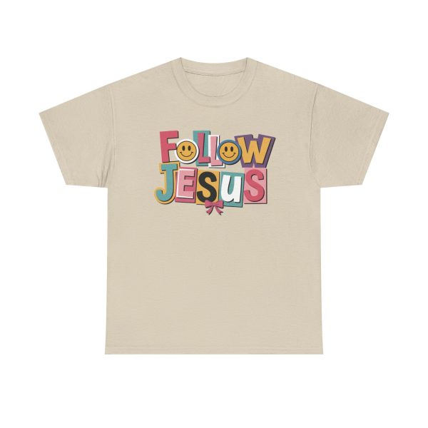 Follow Jesus Cotton Tee - Image 8