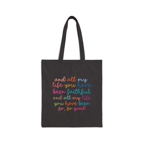 Faithful Life Cotton Canvas Tote Bag - Image 3