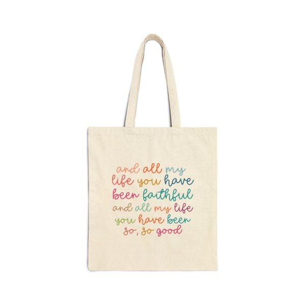 Faithful Life Cotton Canvas Tote Bag