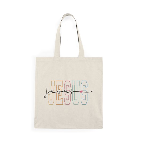 Jesus Inspirational Natural Tote Bag - Image 2