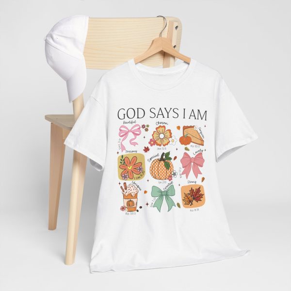 God Says I Am | Heavy Cotton Tee - Image 2