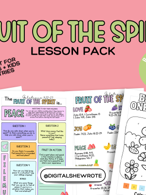 Fruit of the Spirit Lesson Pack – Digital Bible Learning + Bonus Activity Mat!