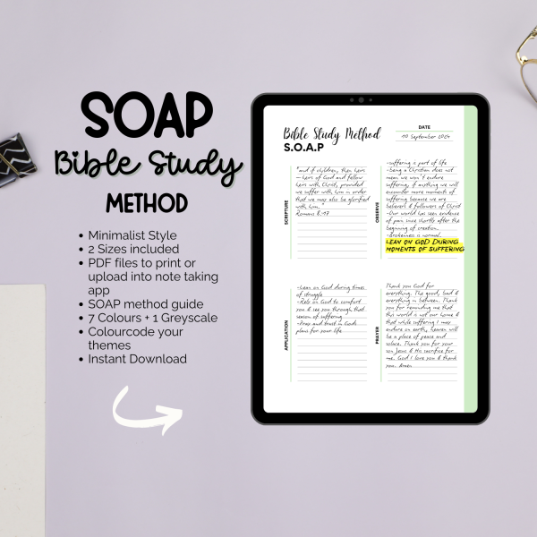SOAP Bible Study Method Templates (Printable, A4 & US Letter) - Image 2