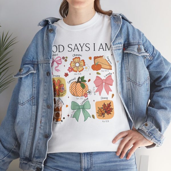 God Says I Am | Heavy Cotton Tee - Image 4