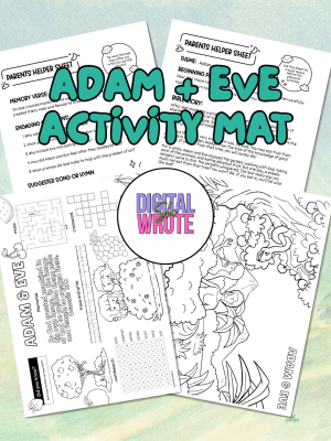 Adam and Eve Activity Mat – Bible-Based Learning Fun (Digital Download)