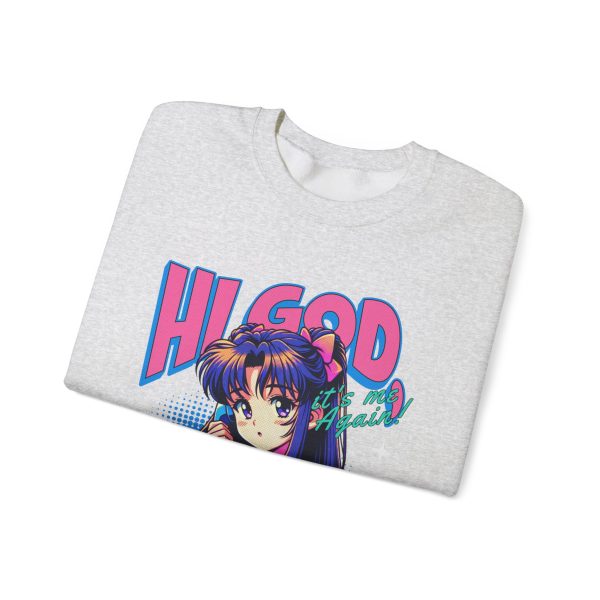 Hi God, Retro Vibe Crewneck Sweatshirt, Casual Apparel, 90s Style - Image 7