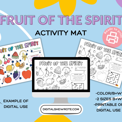 Fruits of the Spirit - Activity Mat